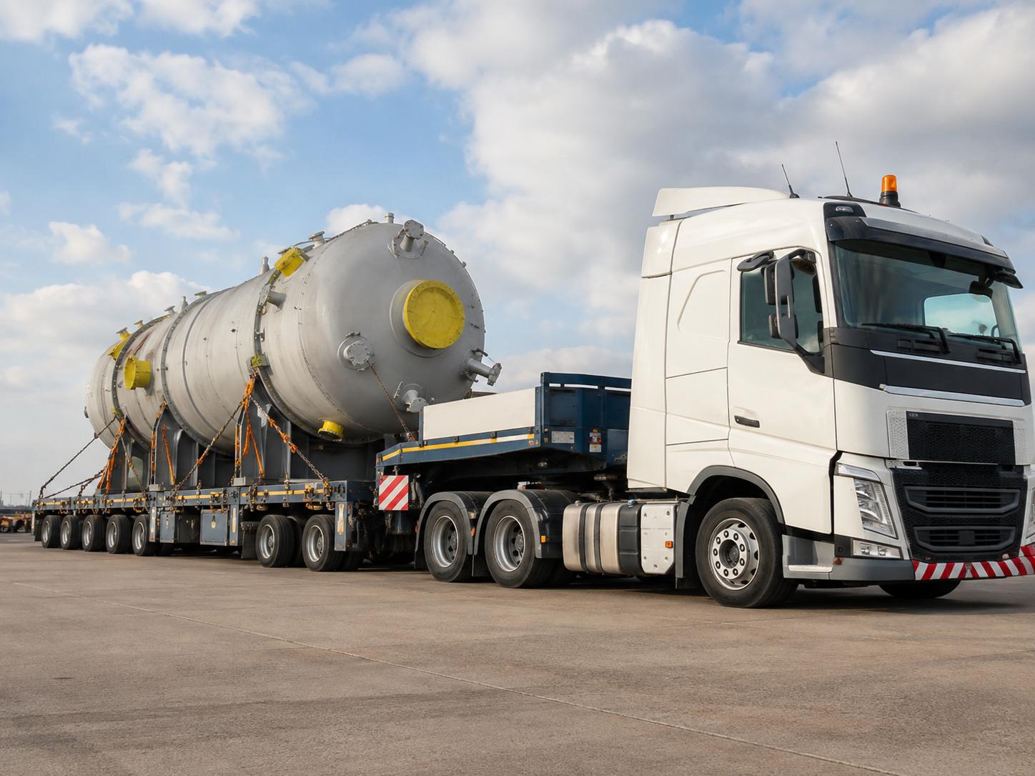 Transporte de carga especial sobredimensionada en plataforma